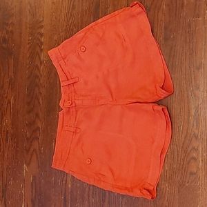 Calvin Klein Jeans Coral Linen Shorts Sz 6